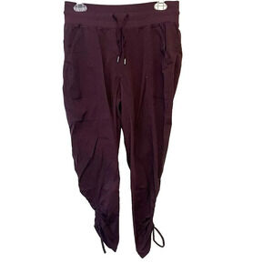 CRZ Yoga Purple Dance Studio Pants Crop Womens Eggplant 30x23 Athleisure Comfort